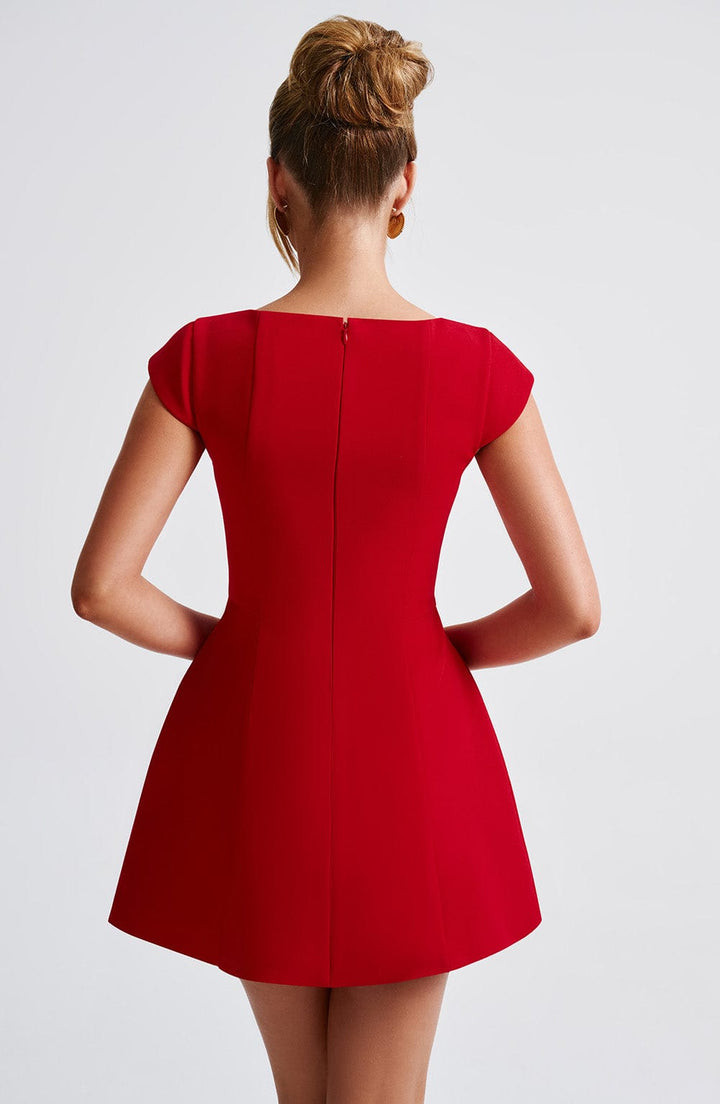 Avenel – Rochie Mini Elegantă de Damă cu Decolteu Pătrat