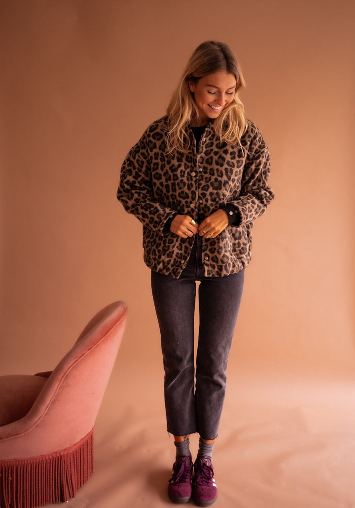 Luna | Jachetă cu imprimeu leopard