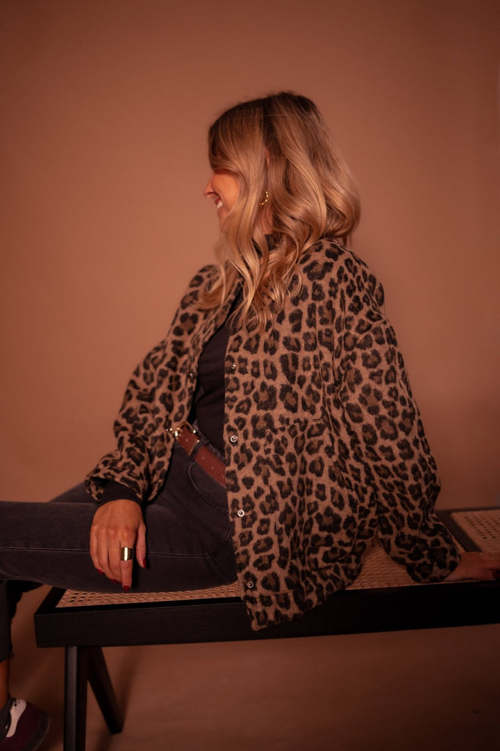 Luna | Jachetă cu imprimeu leopard