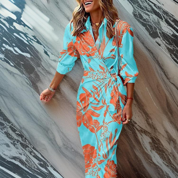 Amira – Rochie Tip Plic de Damă cu Imprimat Elegant